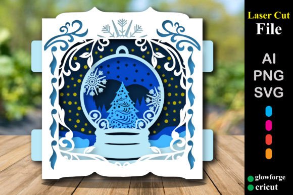 Download Christmas Snow Globe 3D Card SVG - 3d card svg Collection