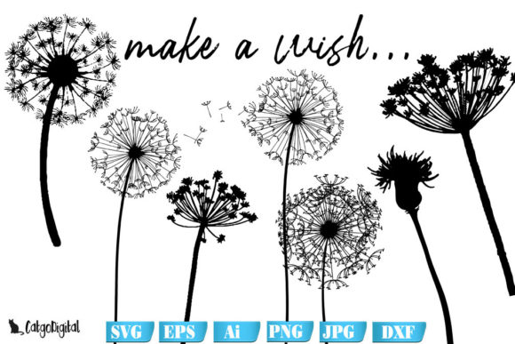 Download Dandelion Clipart Wild Flower Silhouette - Flower silhouette Collection