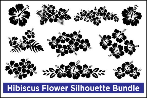 Download Hibiscus Flower Silhouette Bundle - Premium Resources