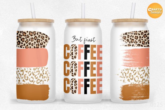 Download But First Coffee 16 Oz Libbey Glass Can - But first coffee Collection