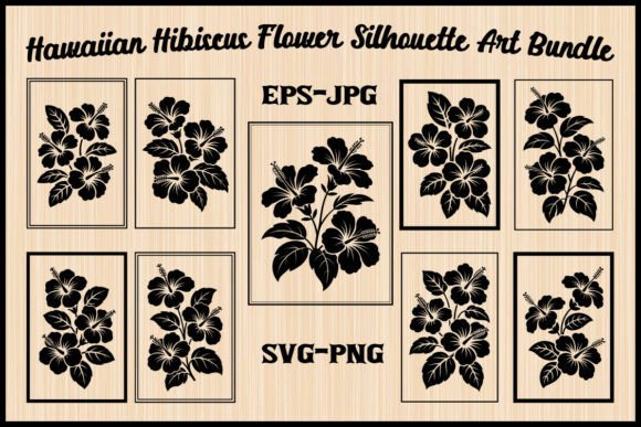 Download Hawaiian Hibiscus Flower Silhouette Art - Flower silhouette Collection