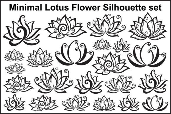 Download Elegant Minimal Lotus Flower Silhouette - Premium Resources